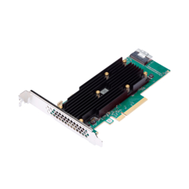 The MegaRAID 9500 series is the industry's first PCIe Gen4 RAID adapter series, providing PCIe Gen4 hosts and storage interfaces. The MegaRAID 9560-8i adapter is based on SAS3908 high port PCIe 4.0 x8 on-chip RAID (RoC), with twice the performance compared to previous generations of products. The 9560-8i uses Broadcom the third mock examination SerDes technology to run NVMe, SAS, or SATA devices in a single drive bay for unlimited design flexibility.