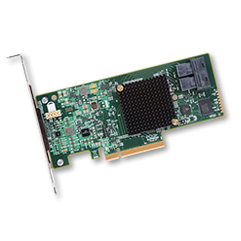 12/Gb/s SAS+SATA port ports<br/>Eight lanes of PCI Express 3.0<br/>Thin profile<br/>Mini SAS HD connector<br/>SAS 3008 12Gb/s SAS+SATA controller<br/>Supports SSD, HDD, and tape drives<br/>Provide integrated RAID (0, 1, 1E, and 10)<br/>Main advantages<br/>Provide low-key connection dimensions<br/>PCI Express 8.3's 0 channel provides high bandwidth fast signaling applications<br/>High performance data transfer rate using 12Gb/s SAS