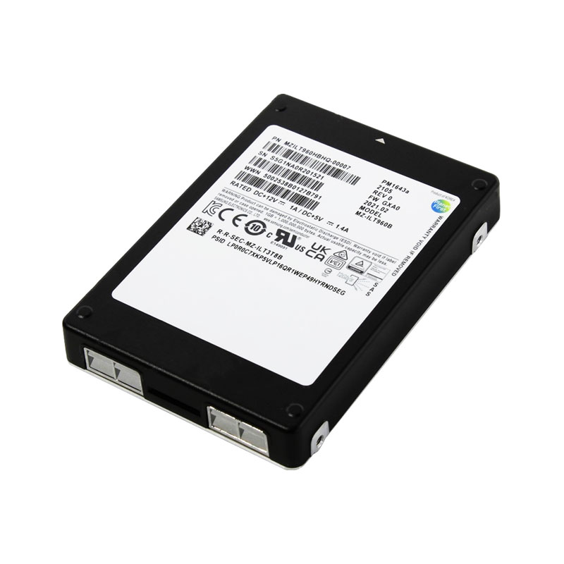Samsung Solid-state drive, PM1643A, SAS12G, 7.68TB SSD, high-speed read and write, ECC verification, reliability, Magician software, extended storage
