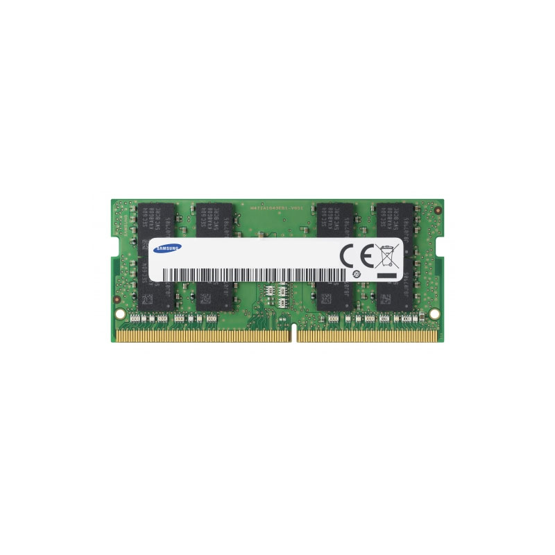 Samsung DDR4 memory module, ECC-SODIMM, high frequency, 16GB, 2R x 8 structure, low voltage design, high reliability, error correction ability, 260 (1Gx8) x18.