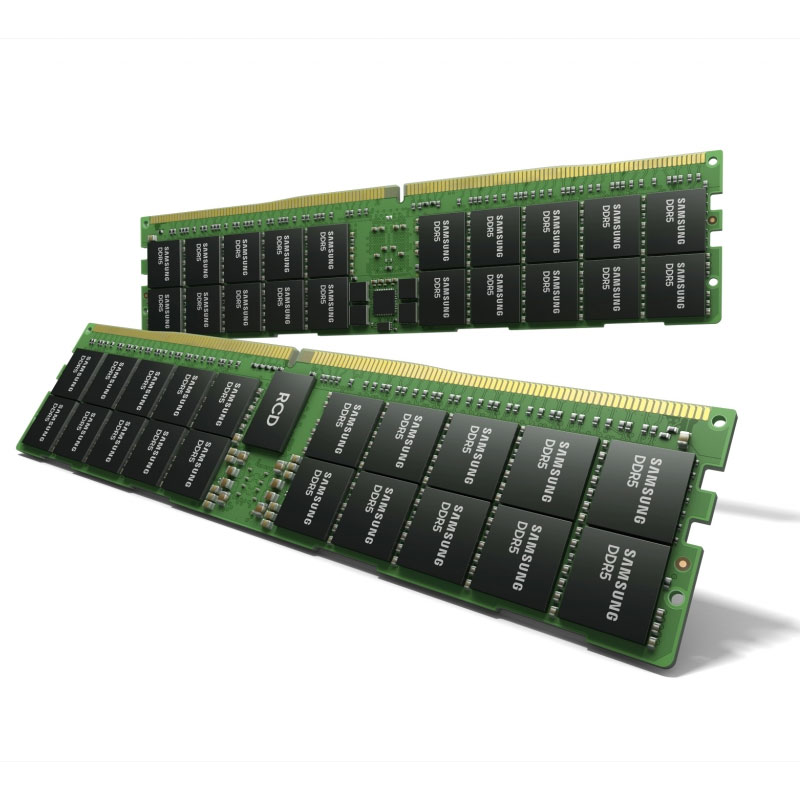 M321R4GA3BB6-CQK, Samsung DDR5 memory module, 32GB memory size, RDIMM slot, 4800Mbps speed, 1.1V low voltage, 288 (2Gx8) x20 design