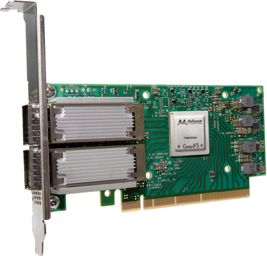 Nvidia, MCX556A-EDAT, ConnectX-5 Ex VPI, Adapter Card EDR/100GbE dual port, InfiniBand network card