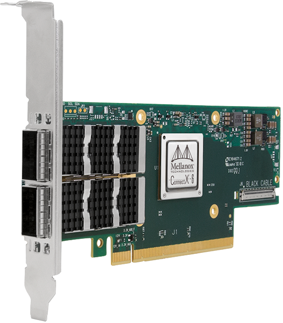 Nvidia, MCX653106A-ECAT-SP, ConnectX-6 VPI, 100GbE dual port, InfiniBand network card