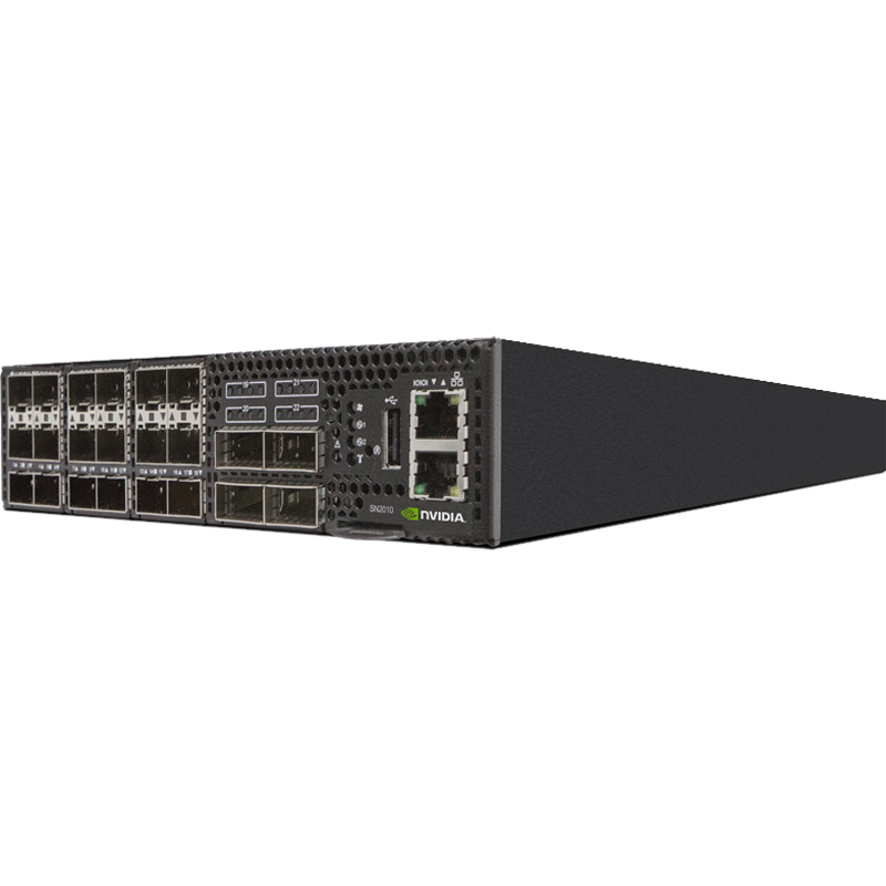 Nvidia, MSN2010-CB2FO, Spectrum, 25GbE/100GbE, 1U, Open Ethernet Switch, network data processor, data transmission, data processing capability, security mechanism, QoS mechanism, stable transmission.