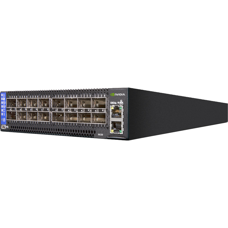 Nvidia MSN2100-CB2R, Spectrum 100GbE, 1U, open Ethernet switch, high-quality, security features, network access control, programmability, flexibility, reliability, and high availability.